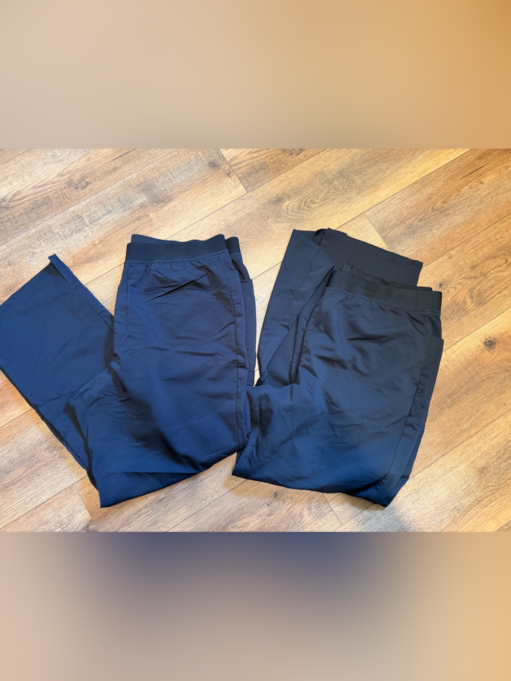 2 pair of women’s black Cherokee flare leg scrub pants XL